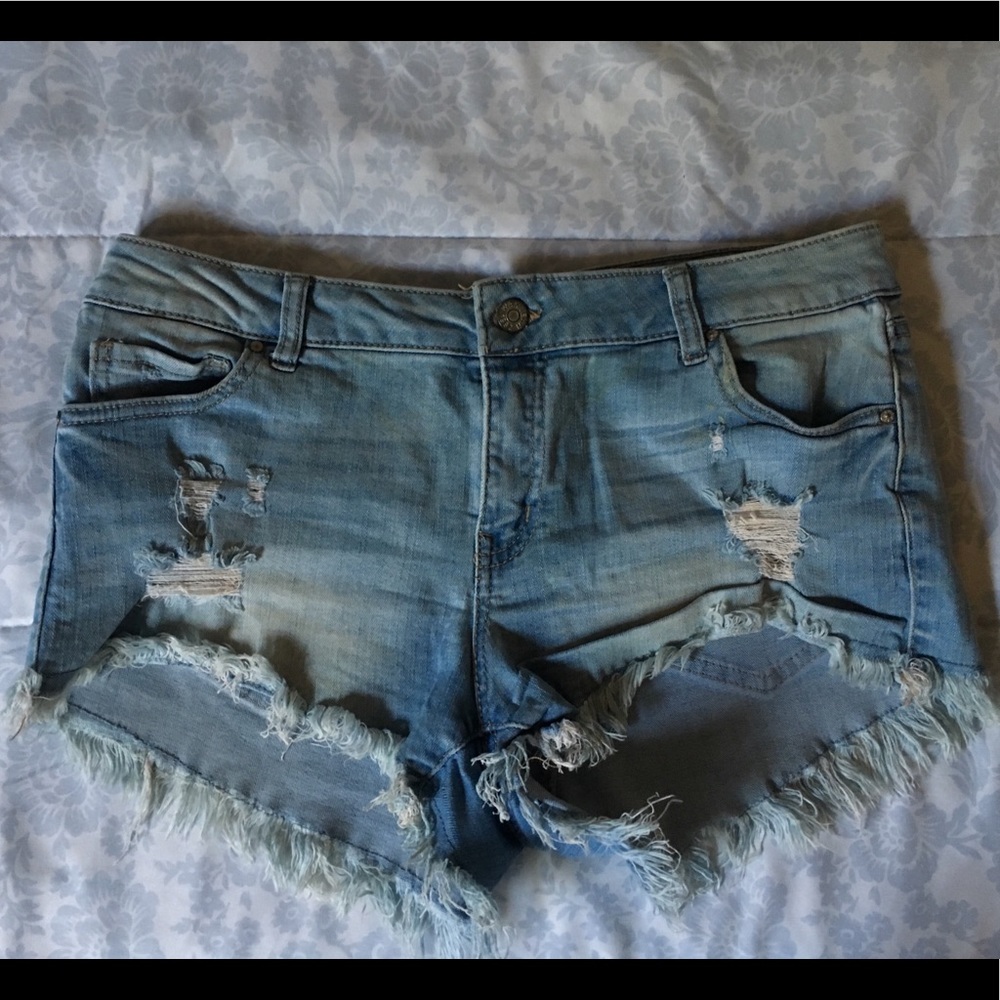 Washed Jean Shorts